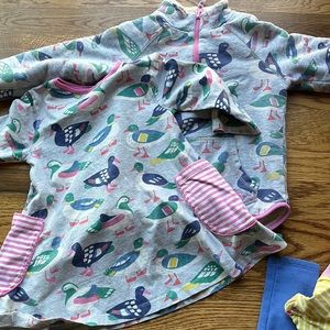 Mini Boden dress and Sweatshirt